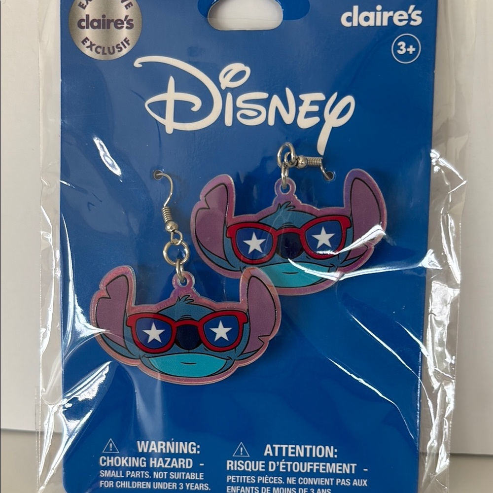 Claire’s Exclusive Disney Stitch Earrings with Red Glasses